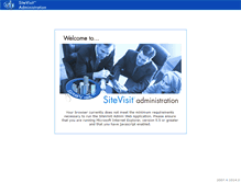 Tablet Screenshot of admin.sitevisit.com